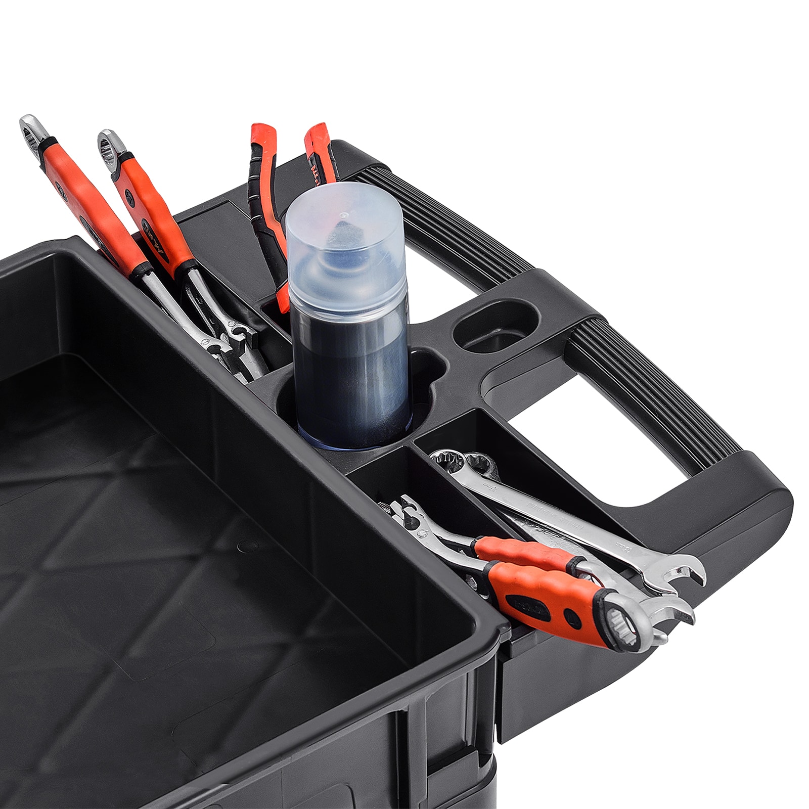 Heavy Duty 3-tier Rolling Utility Cart With Swivel Wheels_voghion.com
